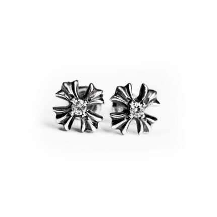 CH Plus Stud Earrings With Diamonds