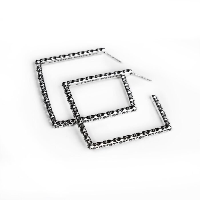 CH Plus Square Hoop Earrings