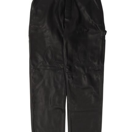 Chrome Hearts Leather Fleur Knee Pants