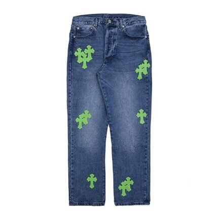 Firmranch Applique Cross Chrome Hearts Pants